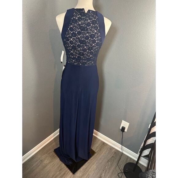 Nightway Formal Sequins‎ Navy Maxi Dress Size 6 - Picture 6 of 9